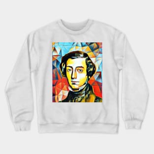 Alexis de Tocqueville Abstract Portrait | Alexis de Tocqueville Artwork 2 Crewneck Sweatshirt
